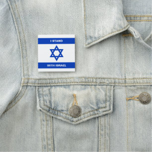 Porte-nom Je suis debout avec Israël texte coutume drapeau I