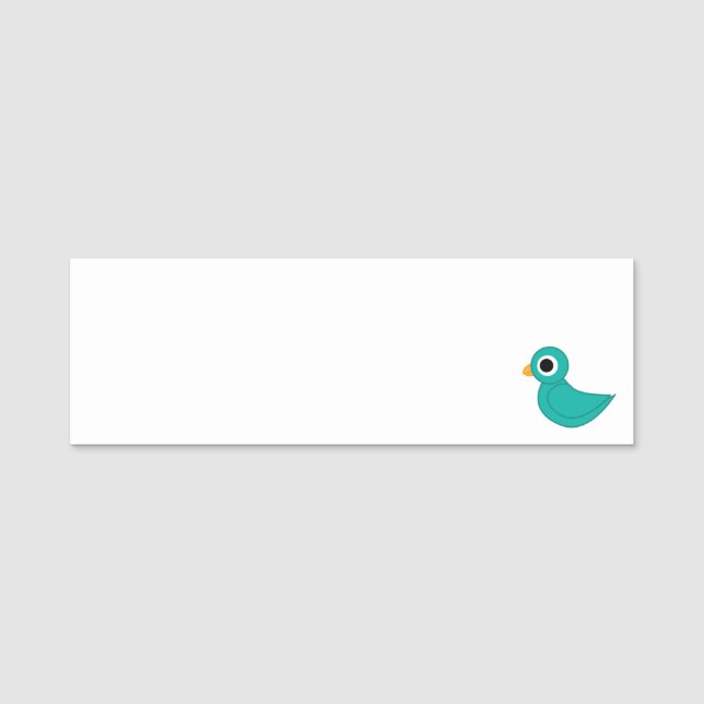 Porte-nom Joli oiseau bleu (Devant)