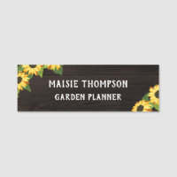 Joli tournesol jaune & Bois foncé rustique
