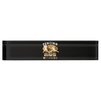 Porte-nom Jolie escrime Comme Échecs, Mais Avec Puncture