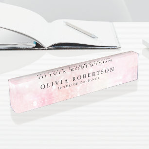 Porte-nom Jolie Parties scintillant rose Fille Glamour