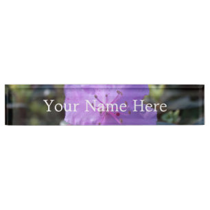 Porte-nom jolies fleurs d'azalée mauve de printemps élégante