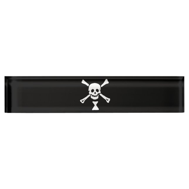Porte-nom Jolly roger Drapeau Emanuel Wynne Pirate (Devant)