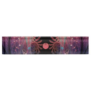 Porte-nom Jonglage Abstrait Moderne Fantaisie Art Fractal