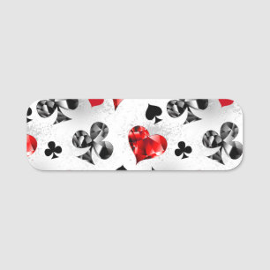 Porte-nom Joueur de poker Joueur de cartes de jouer costumes
