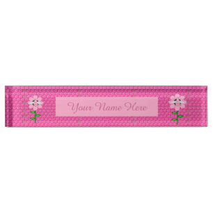 Porte-nom Joyeuse Bee Day Girl rose Anniversaire Bumblebee
