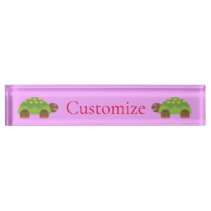 Porte-nom Joyeuse tortue souriante Thunder_Cove