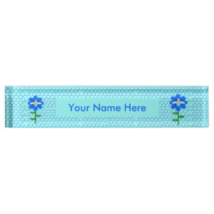 Porte-nom Joyeux Bee Day Boy Blue Birthday Bumblebee