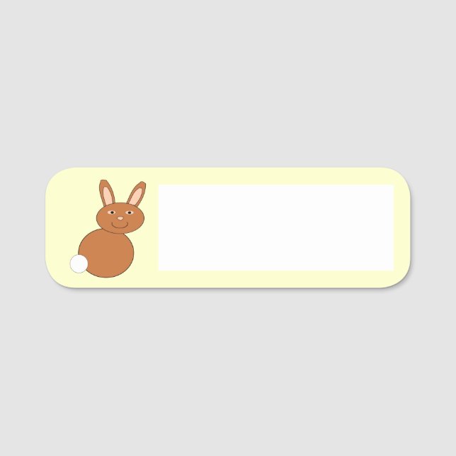 Porte-nom Joyeux Lapin de Pâques (Devant)