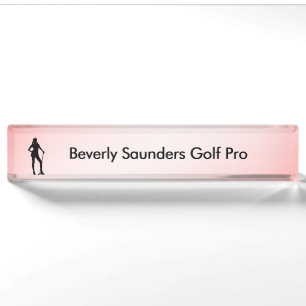Porte-nom Lady Golf Pink Sport