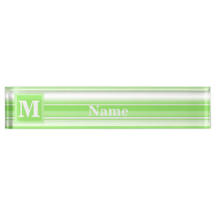Porte-nom Landes vertes de chaux monogrammes