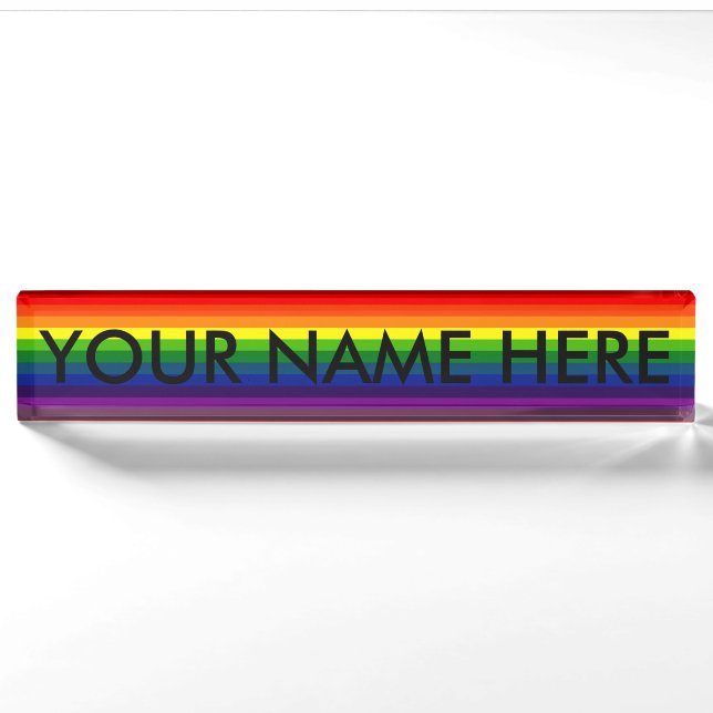 Porte-nom L'ARC-EN-CIEL CHOISI rectifient ! ~ (de conception (Devant)