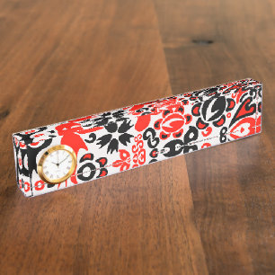 Porte-nom L'art populaire ukrainien motif floral abstact