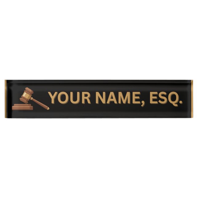 Porte-nom Lawyers Gift Desk Name Plate (Devant)