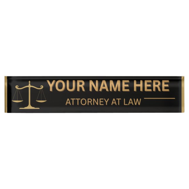 Porte-nom Lawyers Gift Desk Name Plate (Devant)