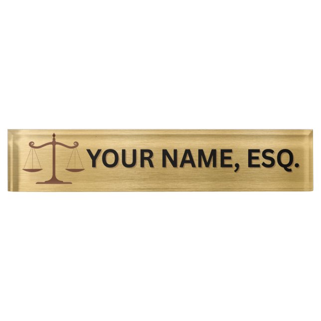 Porte-nom Lawyers Gift Desk Name Plate (Devant)