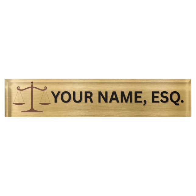 Porte-nom Lawyers Gift Desk Name Plate (Devant)