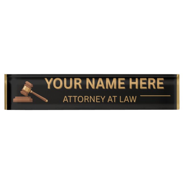 Porte-nom Lawyers Gift Desk Name Plate (Devant)