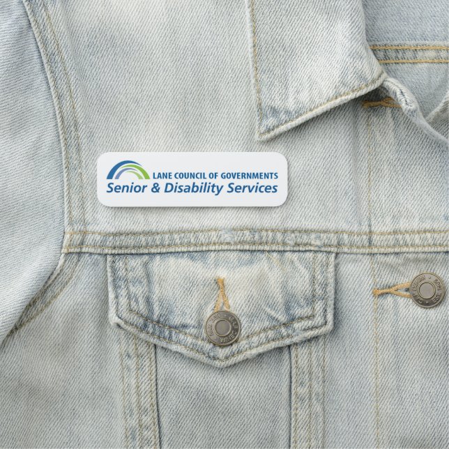 Porte-nom LCOG Senior & Disability Services Logo Pin (En situation)