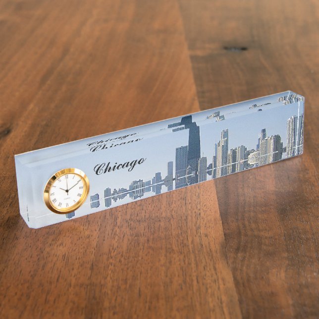 Porte-nom Le Chicago Skyline (Taille)