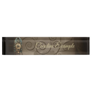 Porte-nom Le mystérieux mouvement steampunk