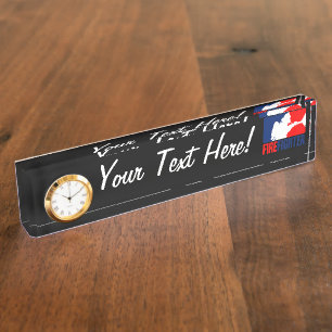 Porte-nom Le style de ligue graphique des pompiers