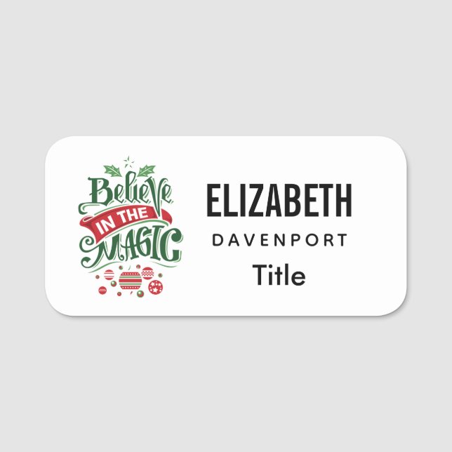 Porte-nom Le Typographe du Magic Christmas (Devant)