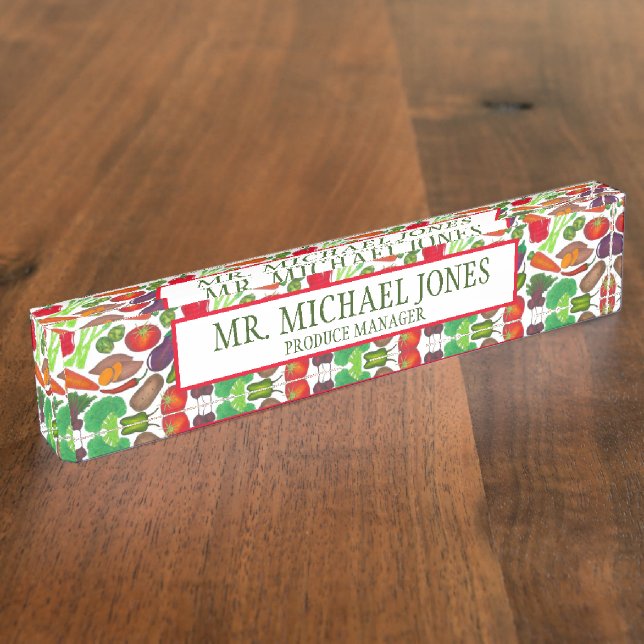 Porte-nom Légumes Produire de l'épicerie Magasin Chef Cuisin (Taille)