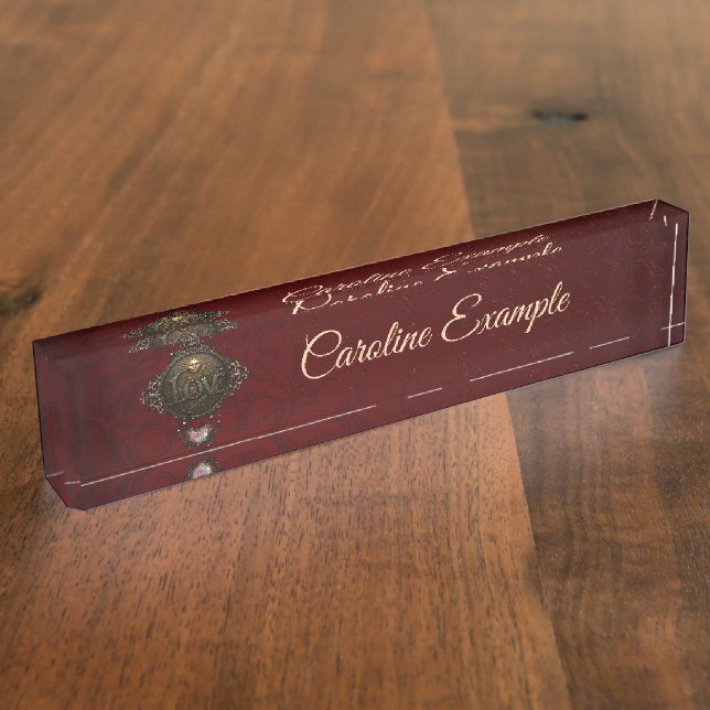 Porte-nom L'Emblème de l'Amour. (Taille)