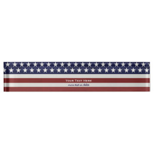 Porte-nom Les Etats-Unis drapeau américain coutume