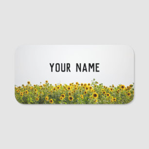 Porte-nom Les tournesols dans un champ