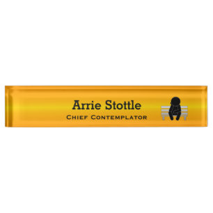 Porte-nom Ligne Bleue Mince - Contemplateur