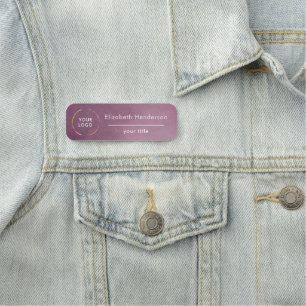 Porte-nom Lilac Metallic avec votre logo