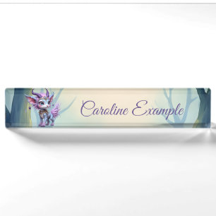 Porte-nom Lilac Whisper – Gardien de la Forêt Enchantée. 