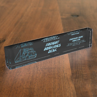 Porte-nom Logo bleu de la route Haulage Semi-camion