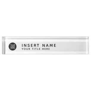 Porte-nom Logo de Custom Your Company