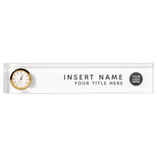 Porte-nom Logo de Custom Your Company élégant