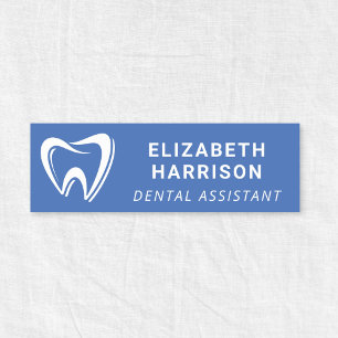 Porte-nom Logo de dentiste Cabinet dentaire Bleu