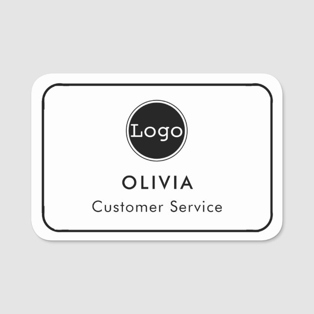 Porte-nom Logo de l'employé personnalisé, (Devant)