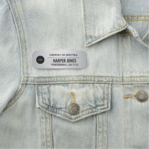 Porte-nom Logo de l'entreprise Couleur gris Imprimé en plast