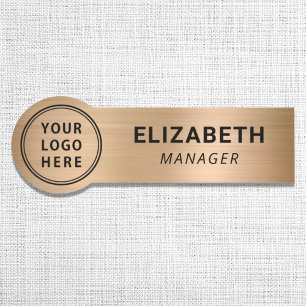 Porte-nom Logo de l'entreprise Dark Gold Business