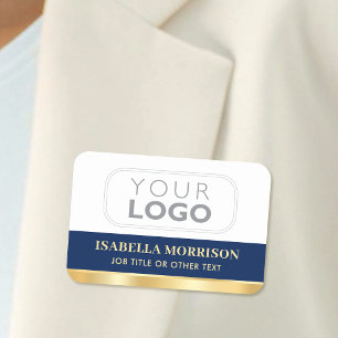 Porte-nom Logo de l'entreprise de l'employé ID Marine Gold
