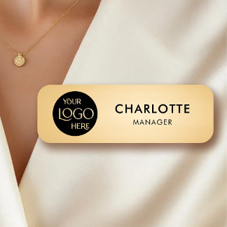 Porte-nom Logo de l'entreprise magnétique Nom de l'employé T