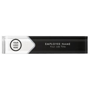 Porte-nom Logo de l'entreprise Nom et titre de l'employé Exé