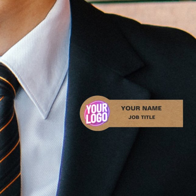 Porte-nom Logo de l'entreprise ou photo de l'employé Lumière (Créateur téléchargé)