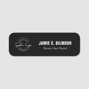 Porte-nom Logo de salon personnalisé pour employés, aimanté 