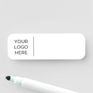 Porte-nom Logo de société moderne employé tableau blanc effa