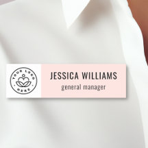 Logo de société personnalisé Employé Rose Pâle