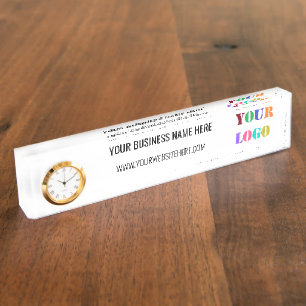 Porte-nom Logo de votre entreprise Texte personnalisé Promot