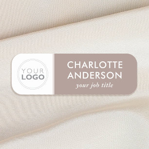 Porte-nom Logo d'employé personnalisé Taupe Magnétique ou Ép